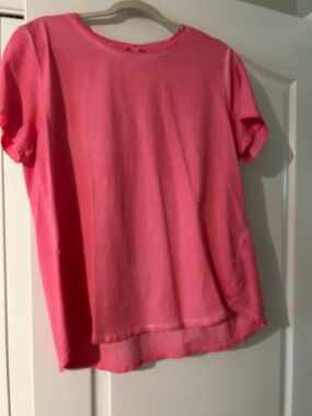 NIC+ZOE Coral Pink Short Sleeve Crew Tee